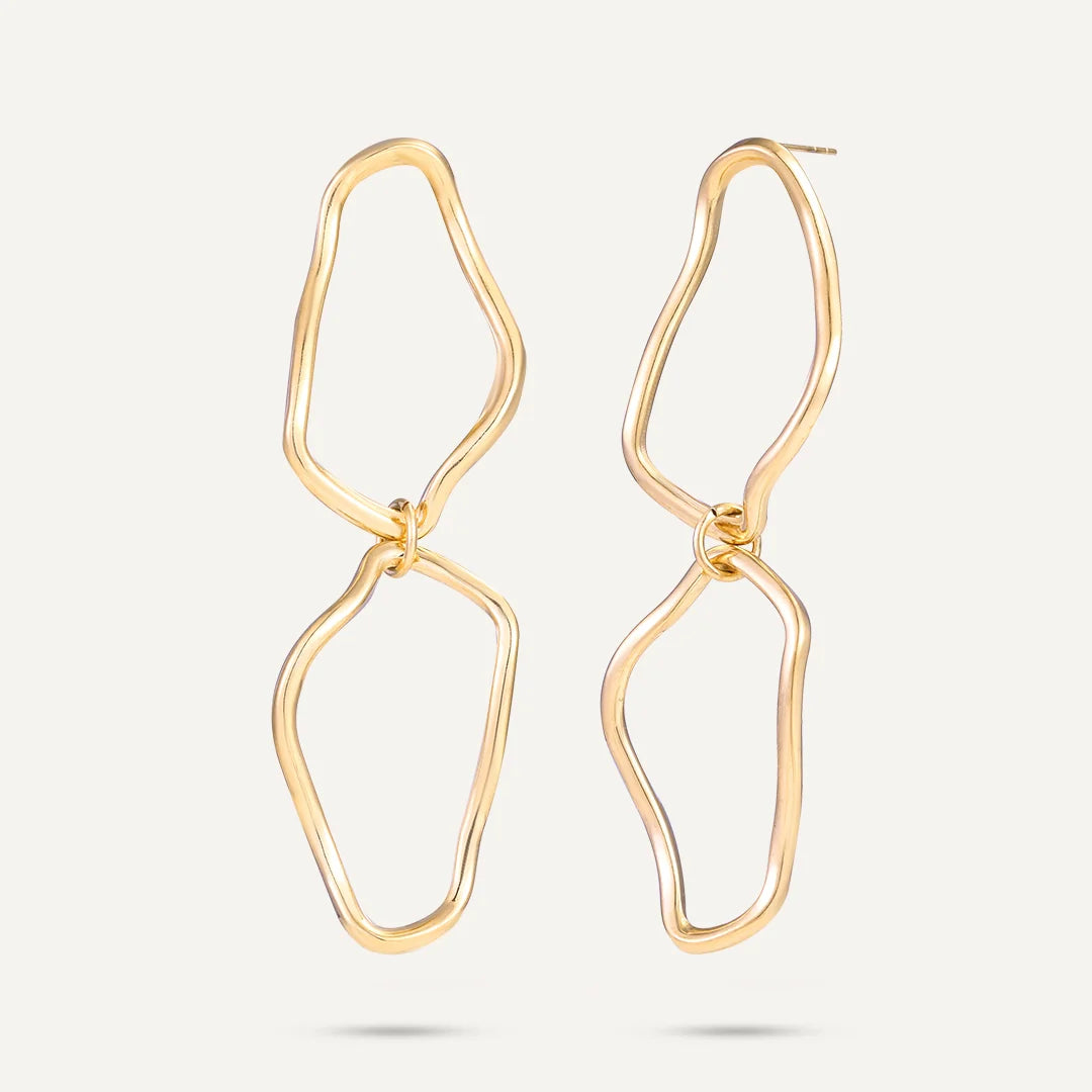 Vibes | Flow Link Earrings | 18K Gold-Plated