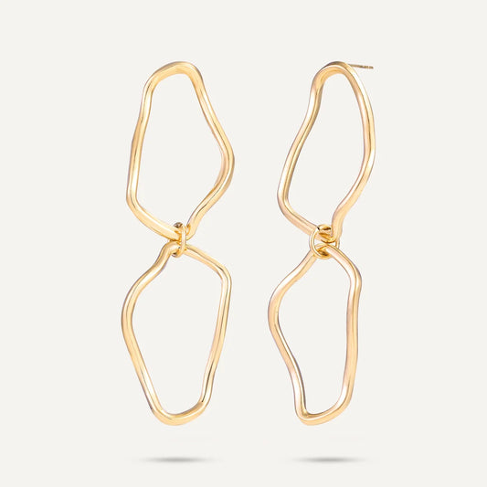 Vibes | Flow Link Earrings | 18K Gold-Plated