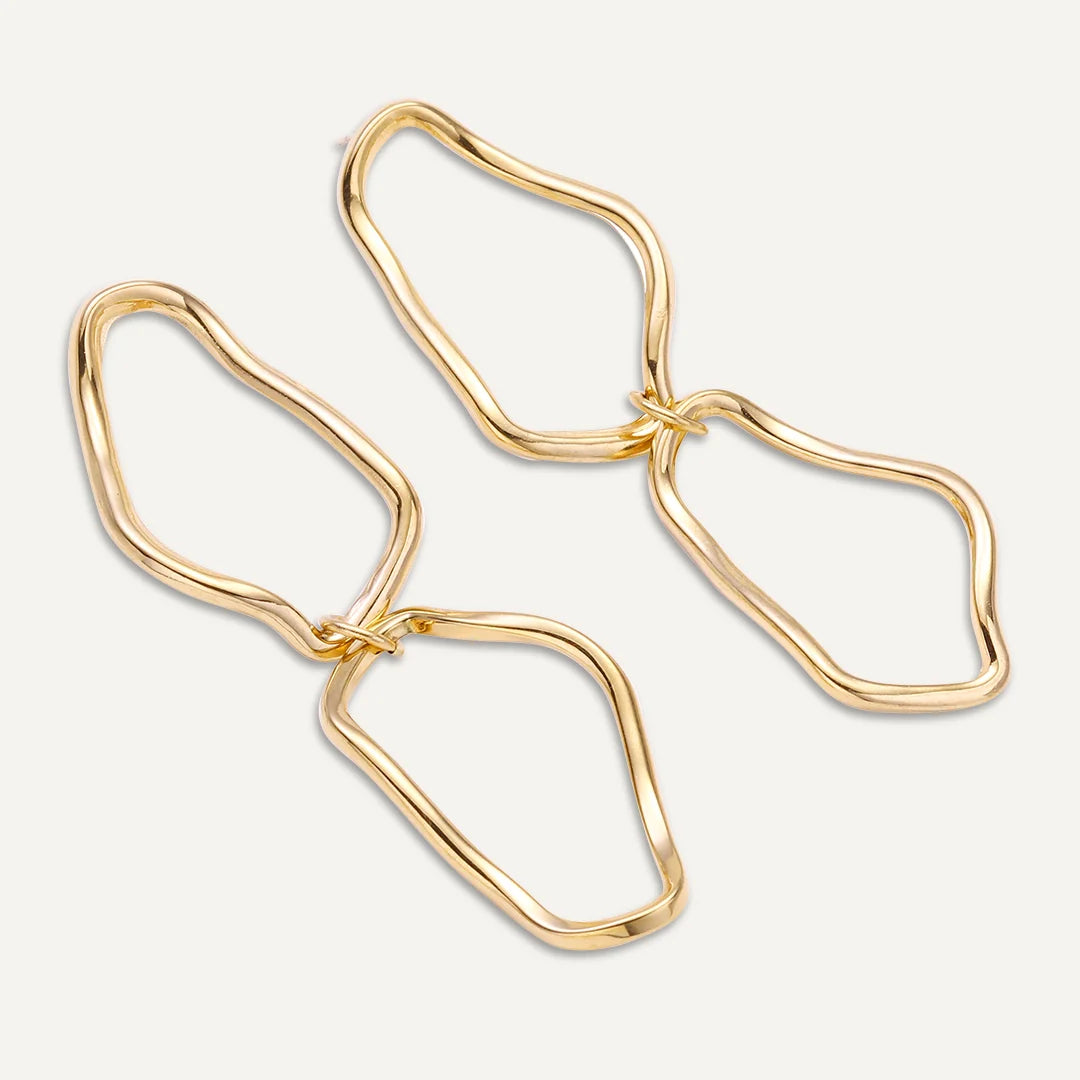 Vibes | Flow Link Earrings | 18K Gold-Plated