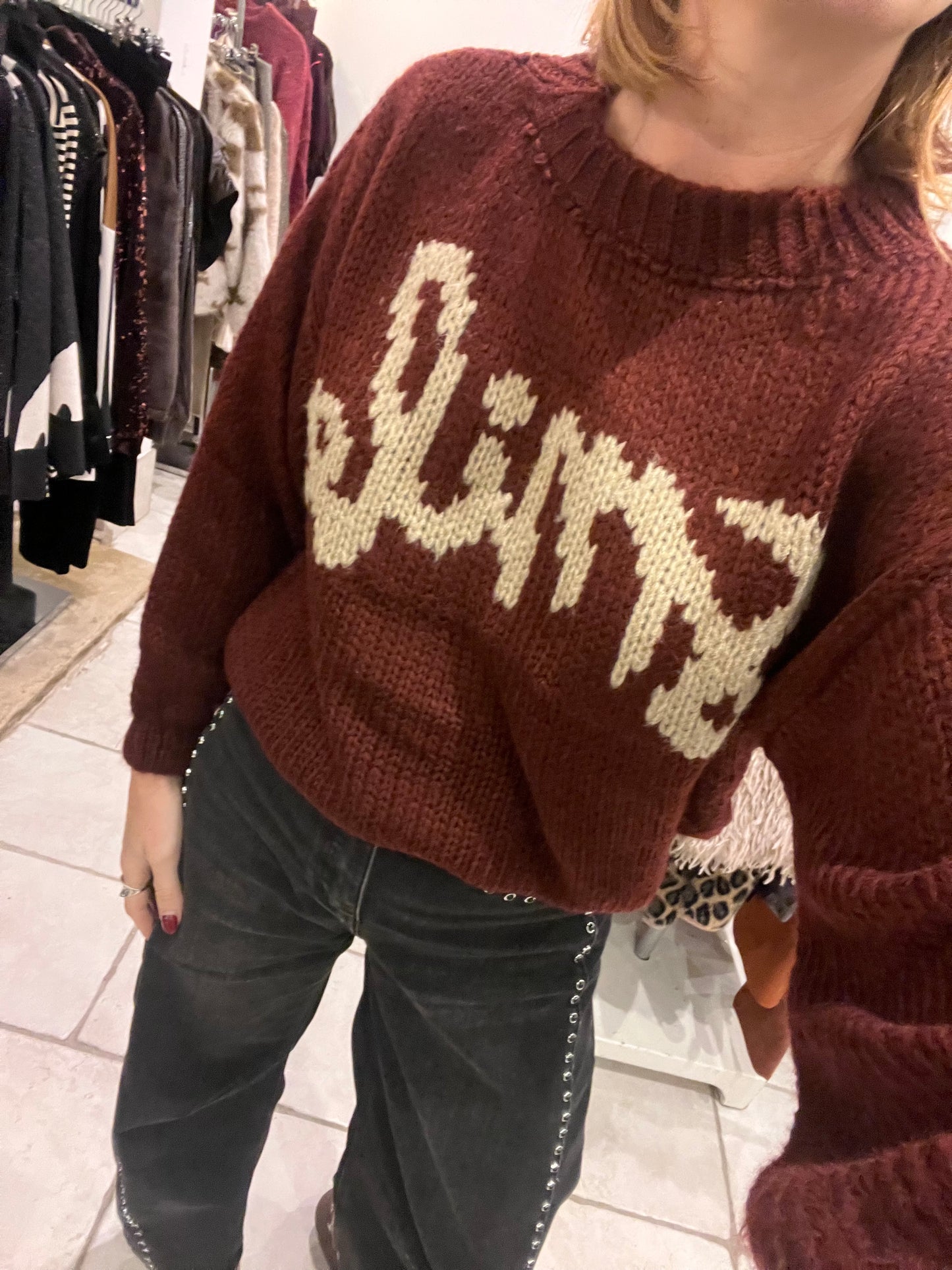 Smile Jumper - wine
