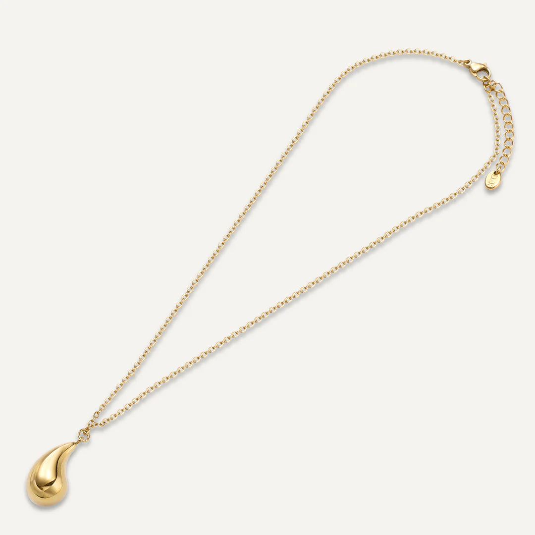 Vibes Teardrop Pendant Necklace - Gold