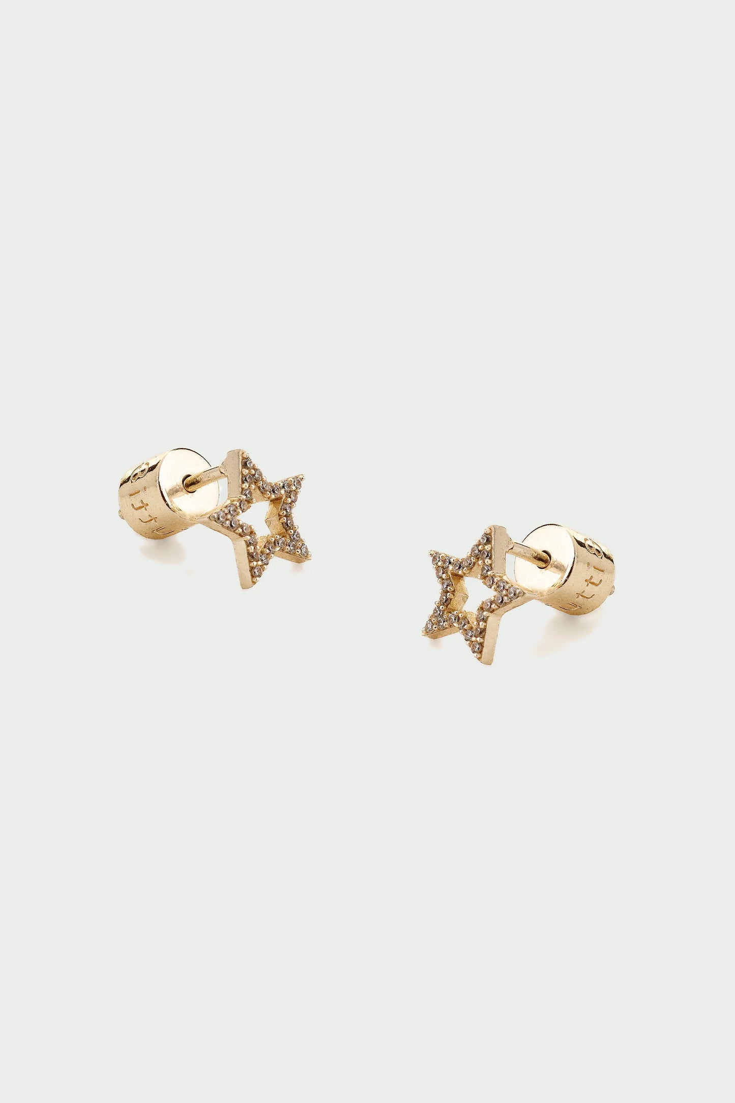 Tutti & Co Pave Star Earrings - Gold