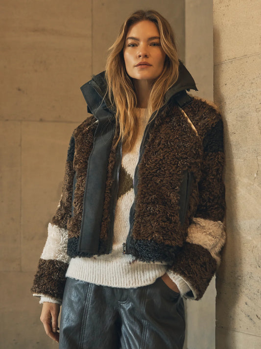 NU Denmark Eileen Jacket Multi - Caramel Mix