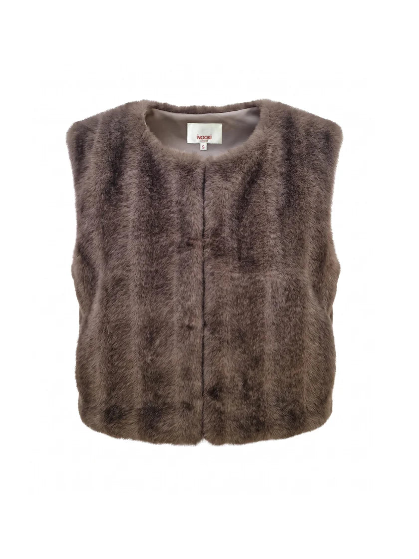 Nooki Edelweiss Faux Fur Gilet - Mink