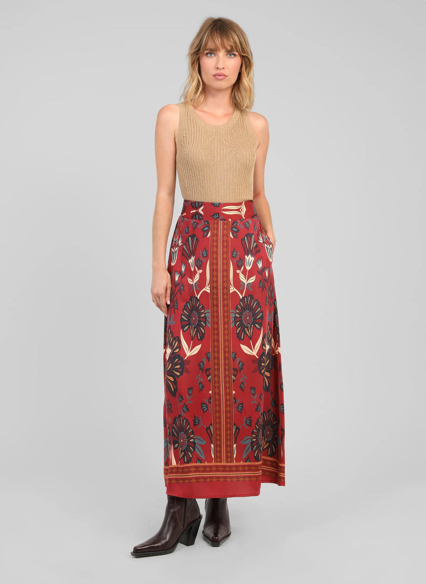 An’ge Robiliane Skirt - burgundy