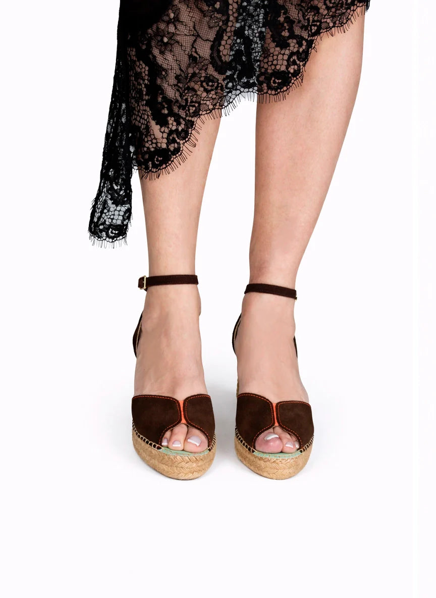 Cisne Espadrille - chocolate suede