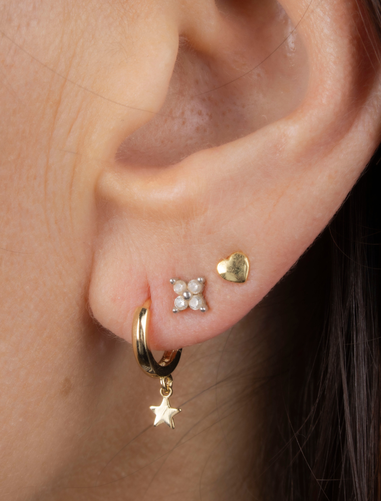 Zuri Star Hoops - gold