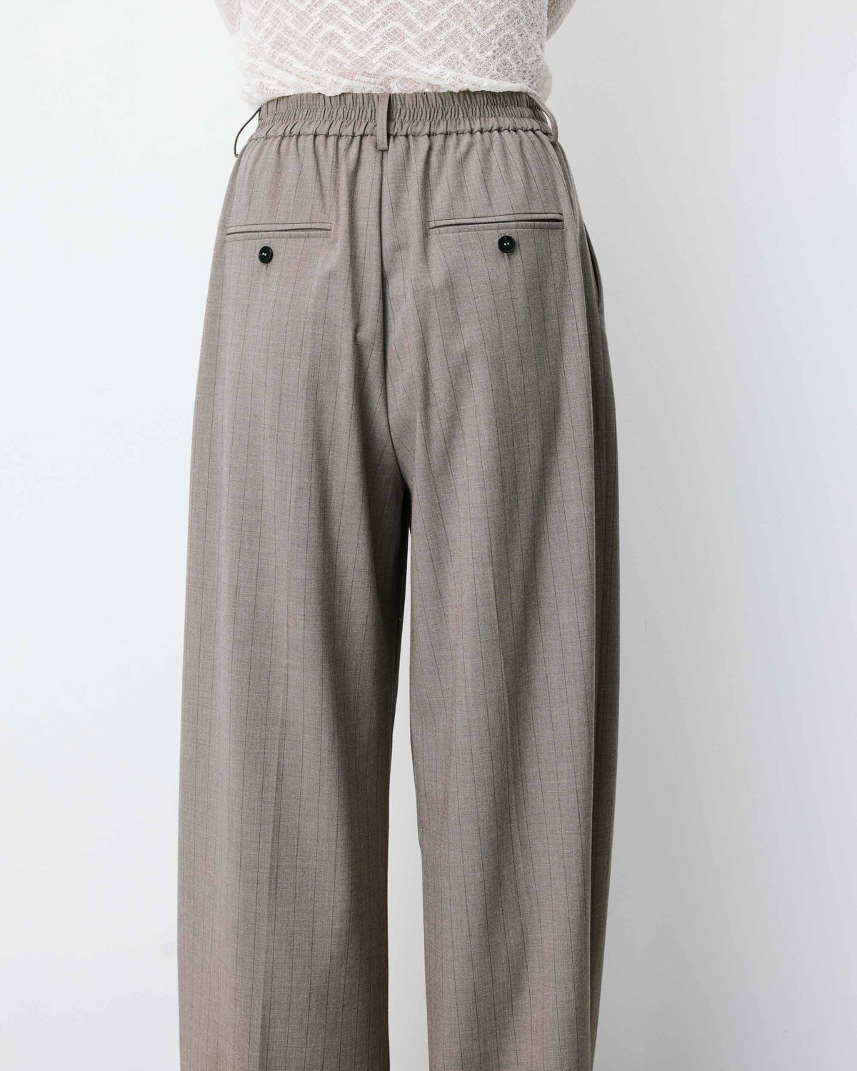 G&M Ardoise Trousers - taupe pinstripe
