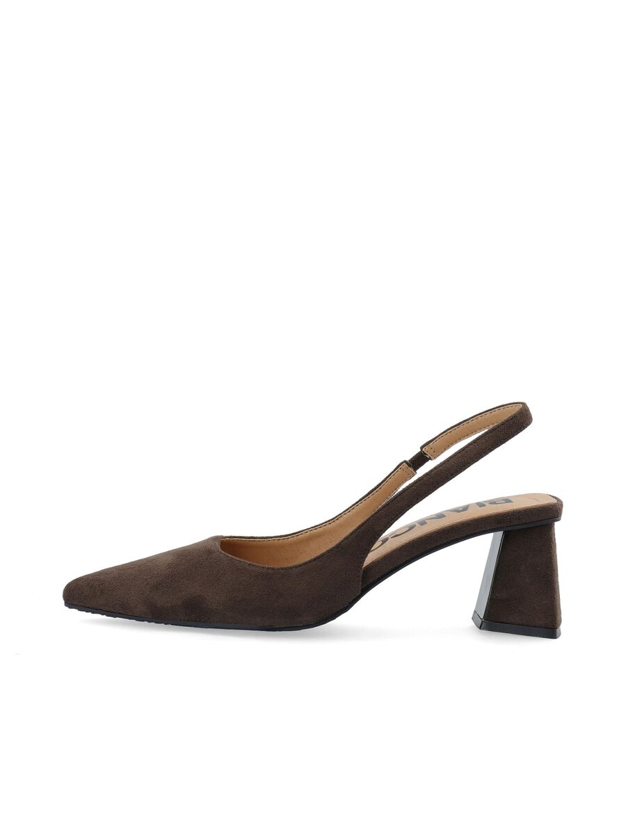 BIANCO Biamaralyn Slingback Heels - Brown suede