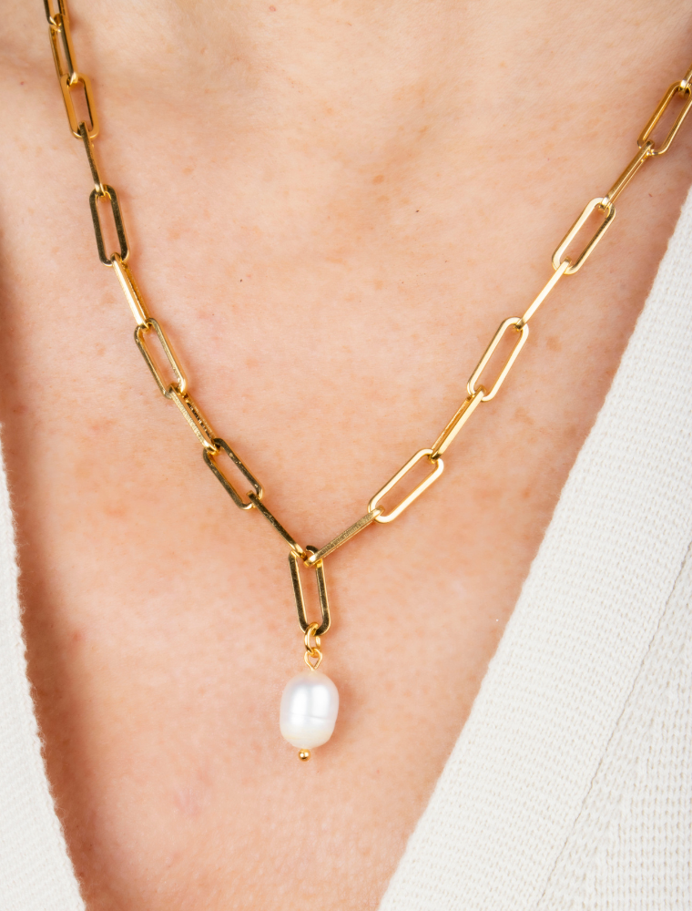 Olia pearl link pendent- 2 colours