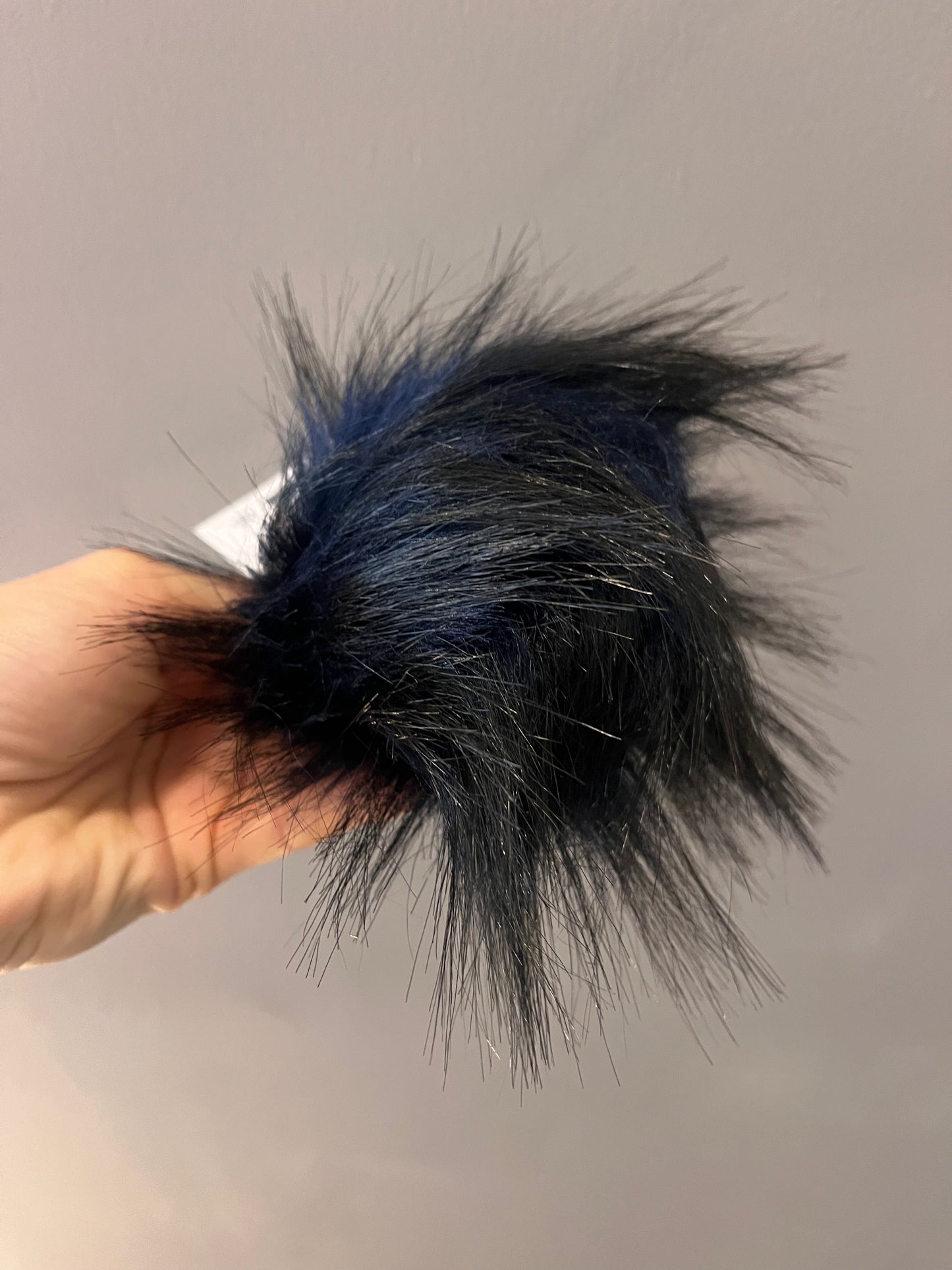 R&P Faux Fur Detachable Pompon - Night Grey