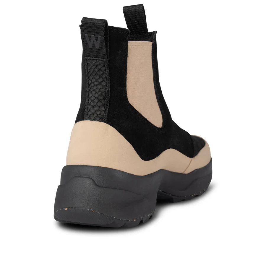 Woden Solveig Boots - black/cream