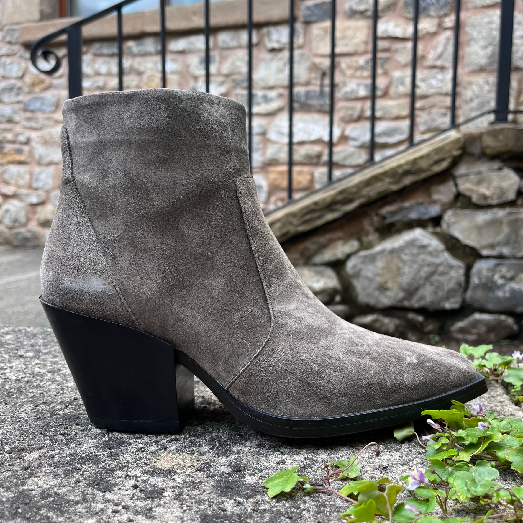 Grey suede hot sale western boots