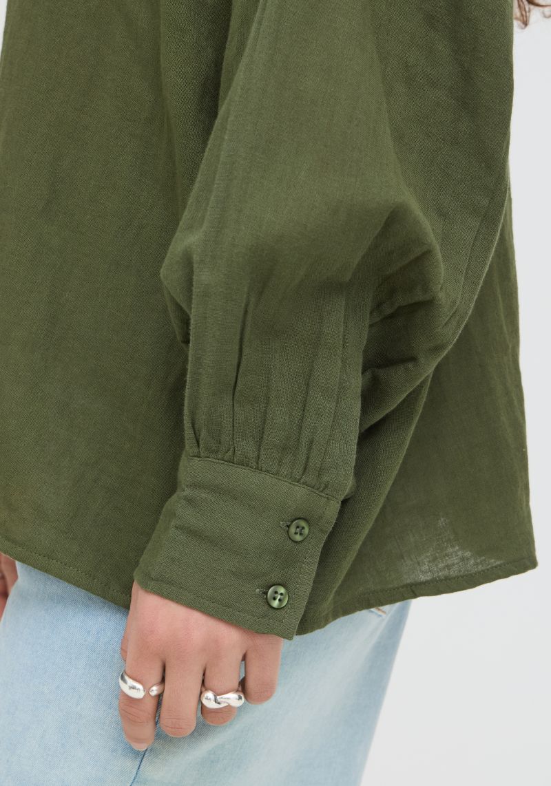 ICHI Foxa Shirt - Grape Leaf