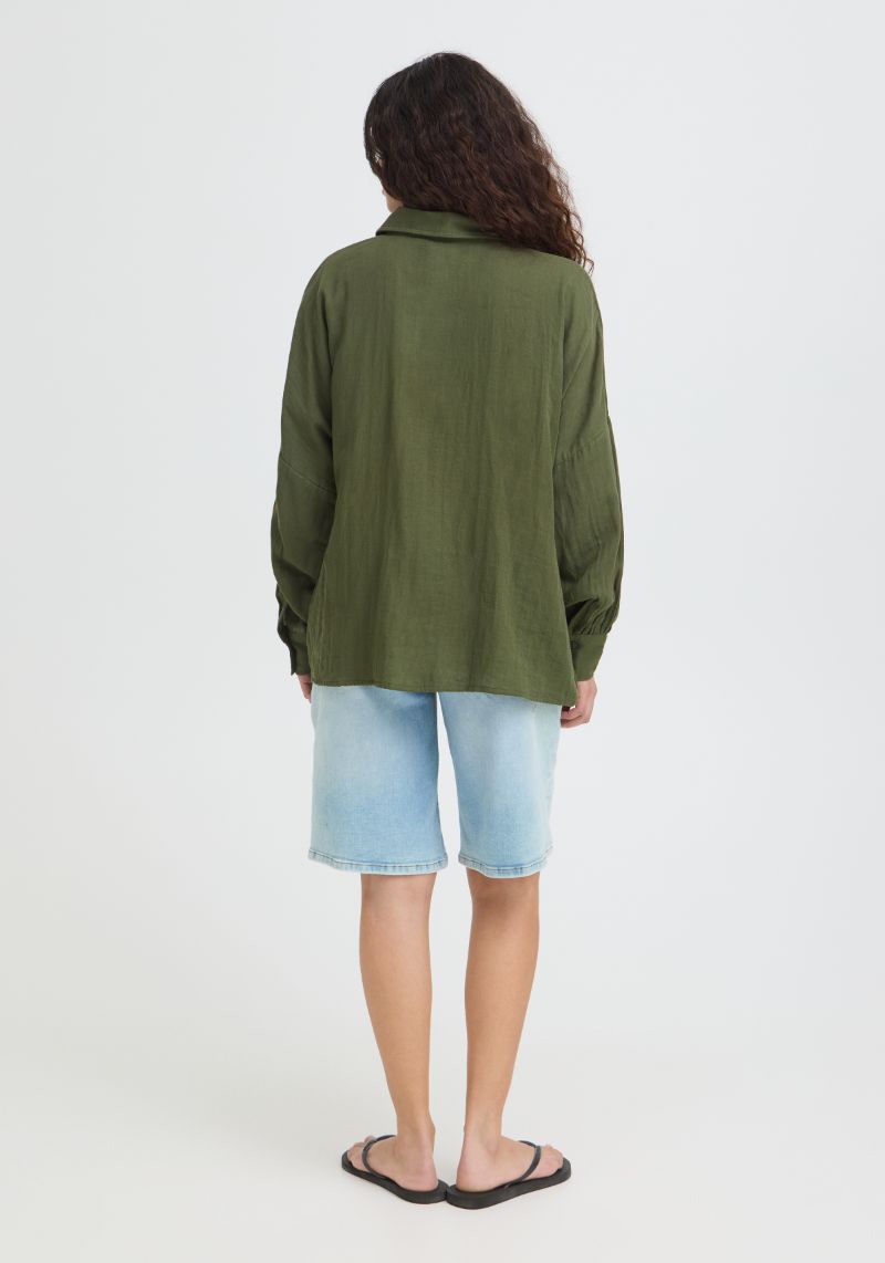 ICHI Foxa Shirt - Grape Leaf