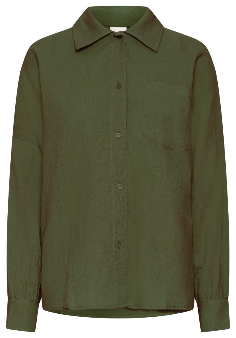 ICHI Foxa Shirt - Grape Leaf