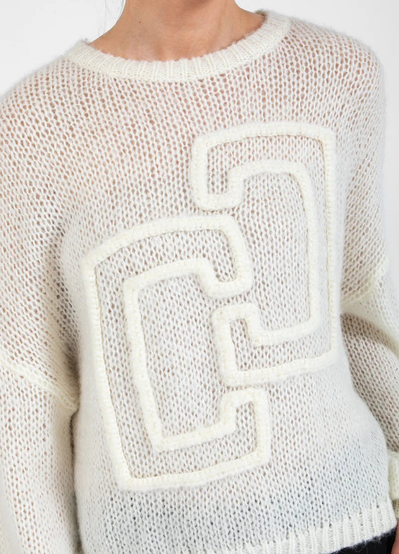Coster Copenhagen Knit with Large Emblem - Creme