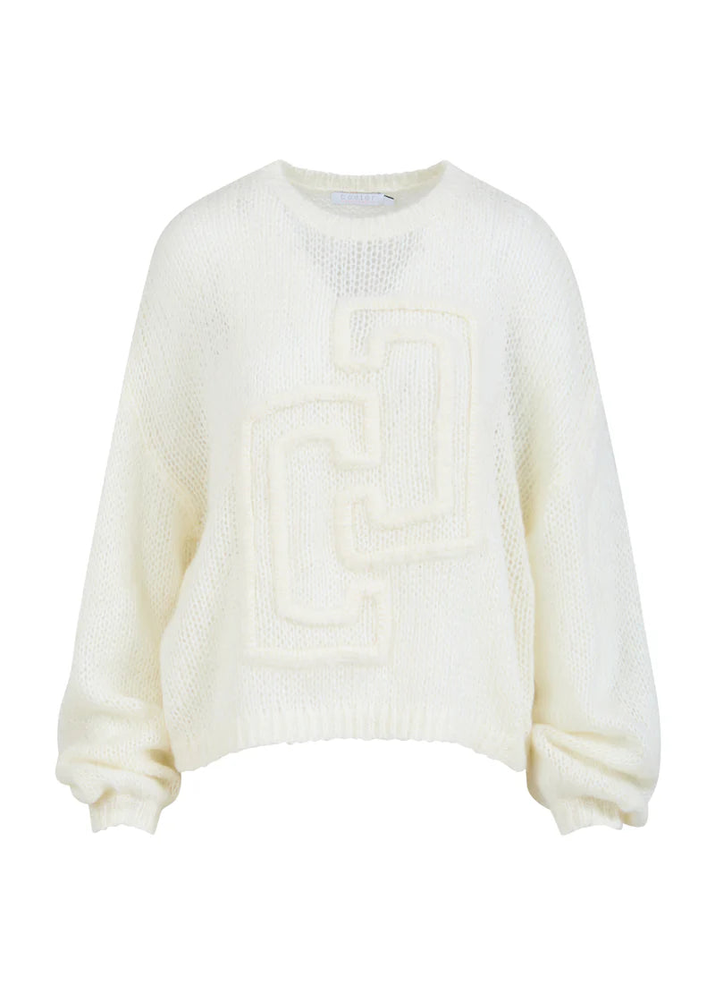 Coster Copenhagen Knit with Large Emblem - Creme