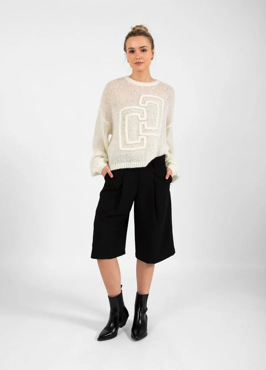 Coster Copenhagen Knit with Large Emblem - Creme