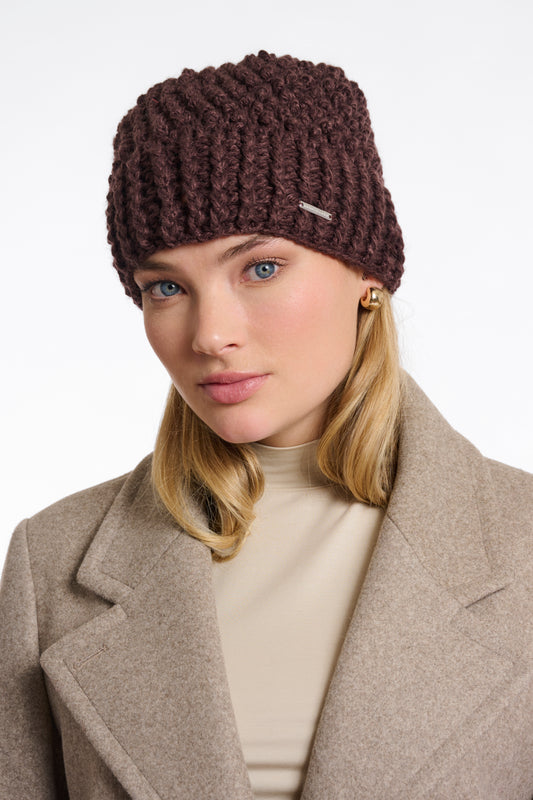 R&P Kevina Knitted Hat - Chocolate Bean