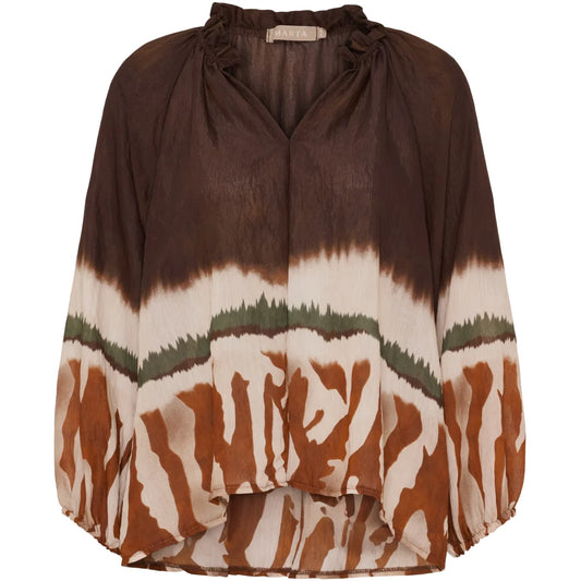 Marta Belladonna Blouse - Marrone