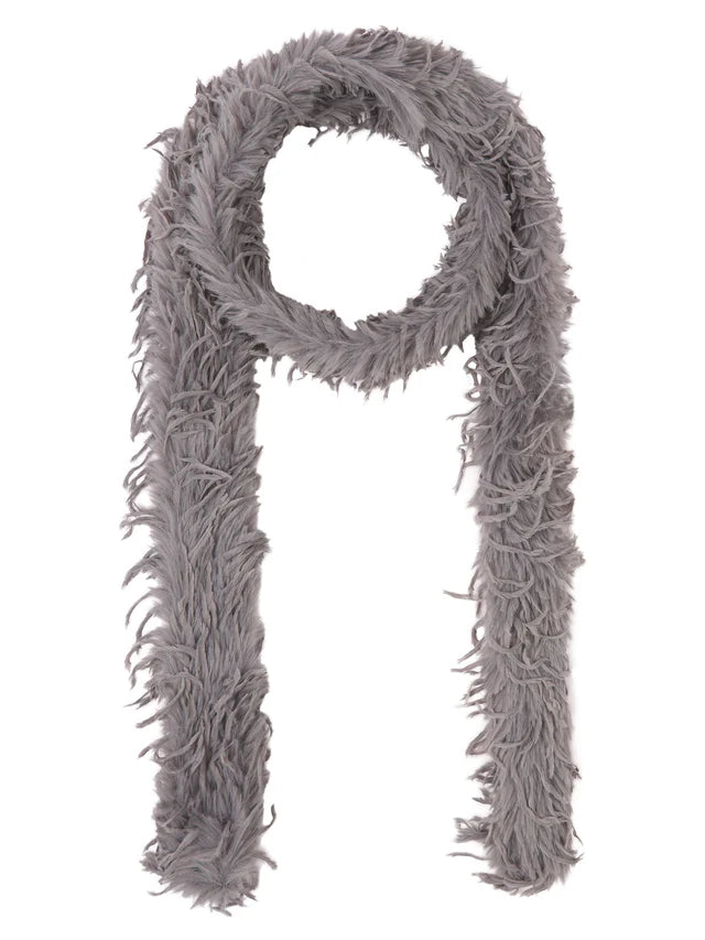 Nooki Marmot Fur Scarf - Grey