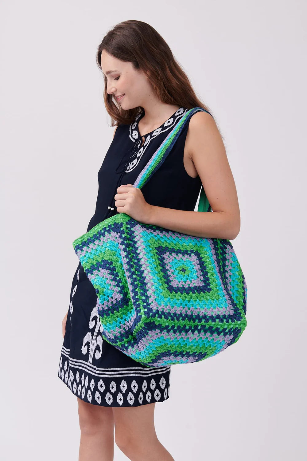 Derhy Quetzal Crochet Sac - Green