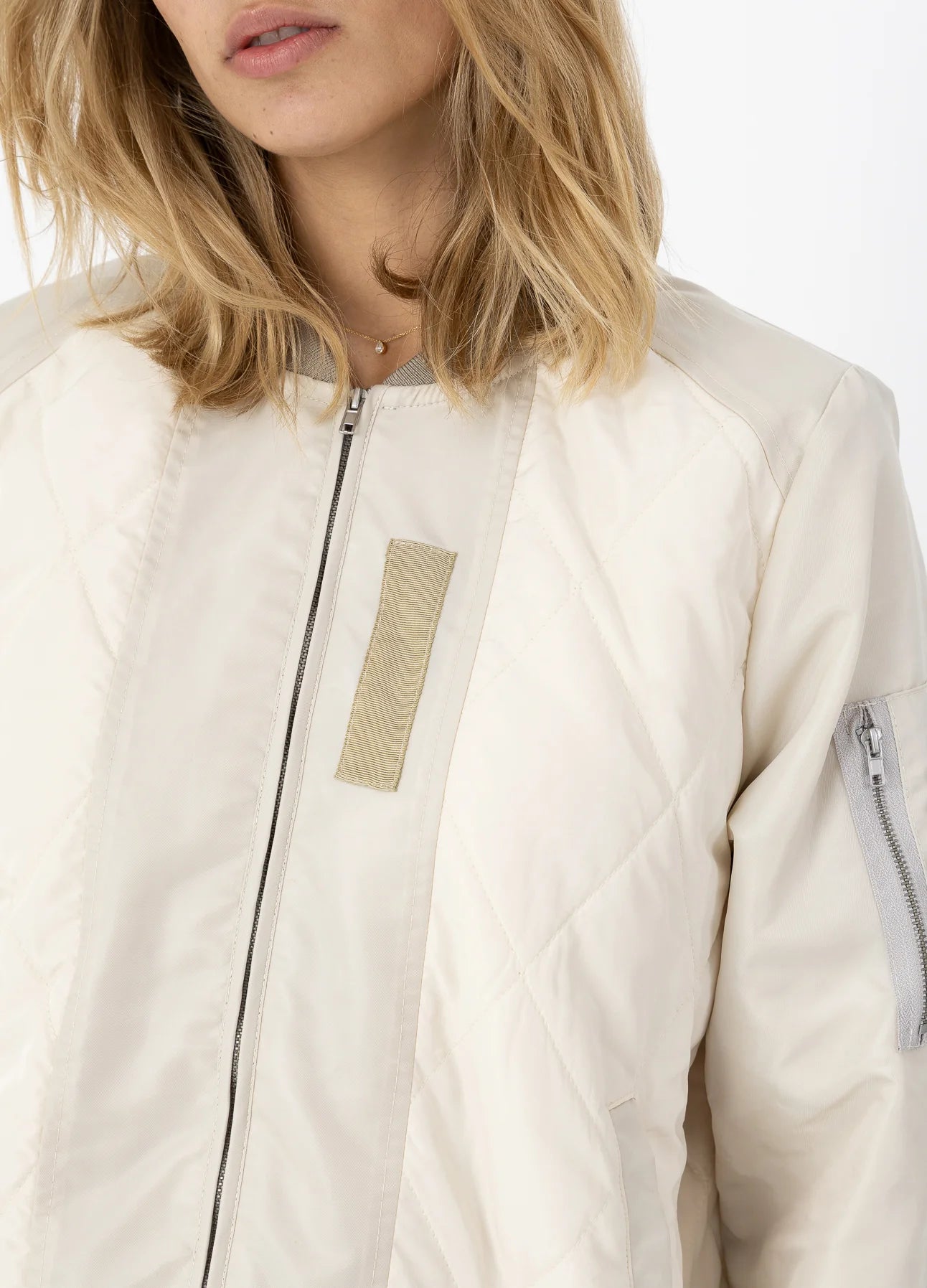 Coster CPH Quilted Bomber Jacket - Pearl