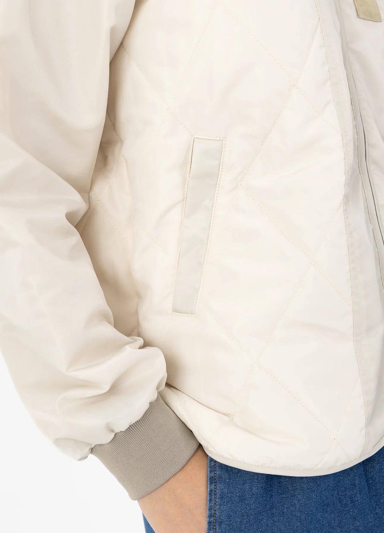 Coster CPH Quilted Bomber Jacket - Pearl