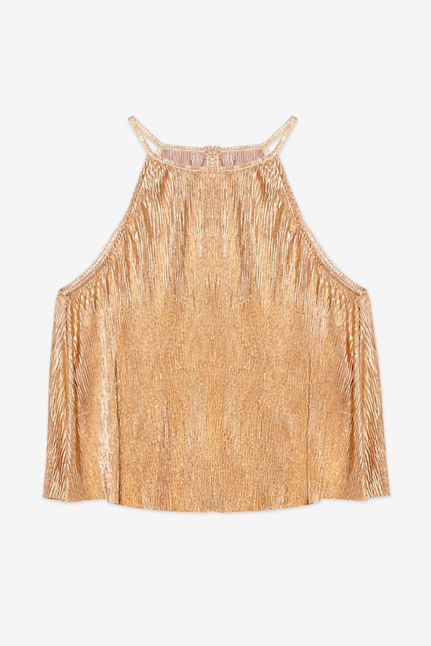 NKN Gold Halter Neck Top