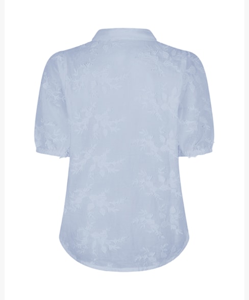 RB Victoria 3D Flower Shirt Blouse - Light Blue