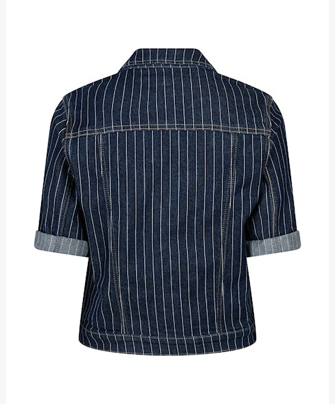 RB Pinstripe Jackie Short Sleeve Top - Rinse
