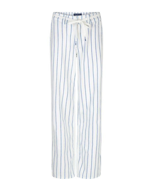 RB Colette Linen Stripe Trousers - Cobalt
