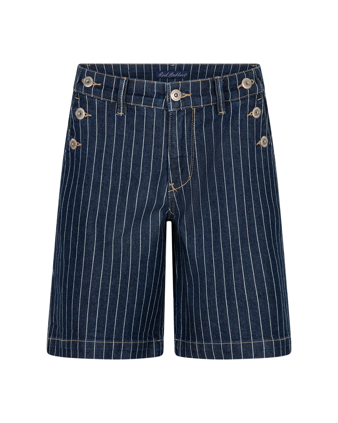 RB Bibette Pinstripe Shorts with Buttons - Rinse