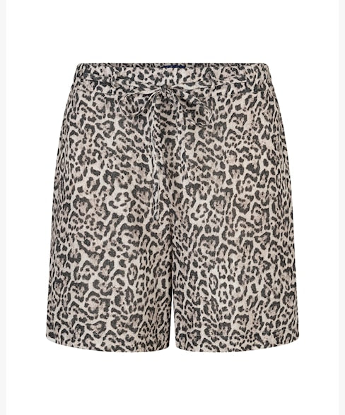 RB Claudette Leopard Shorts - Pebble