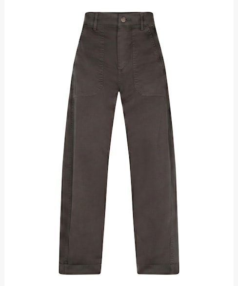 RB Margot Fine Twill Barrel High Rise - Espresso