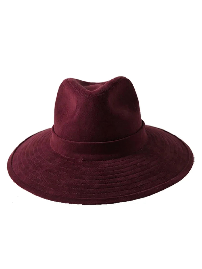 Nooki Stevie Fedora Velvet Hat - Plum