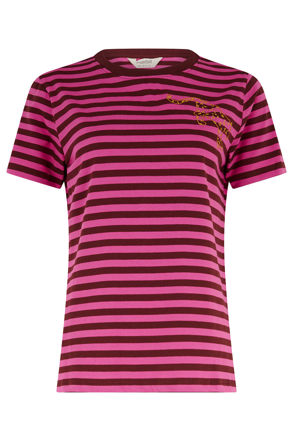 Maggie T-shirt - magenta stripes