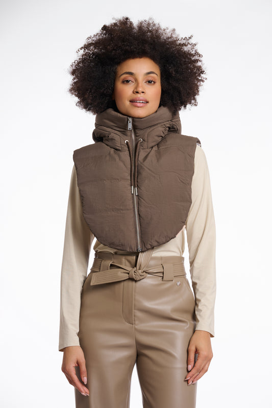 R&P Tabita Padded Hood - Dark Toffee