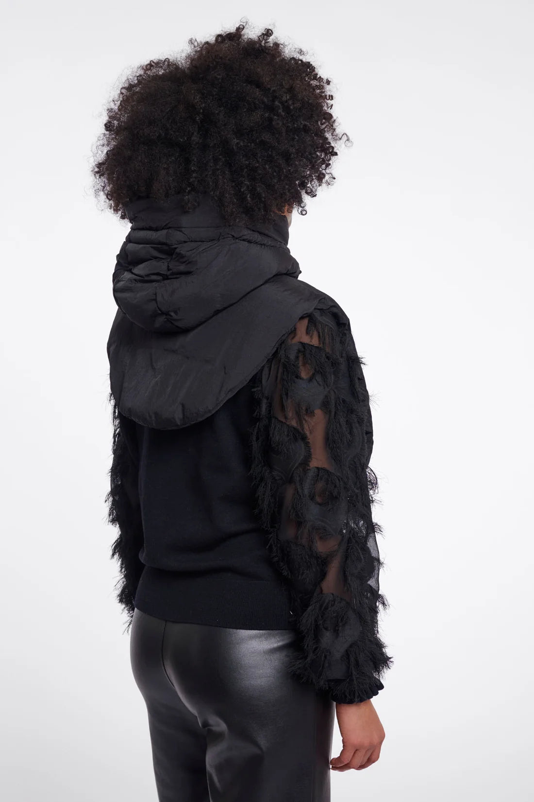 Rino & Pelle Tabita Hood Collar - Black