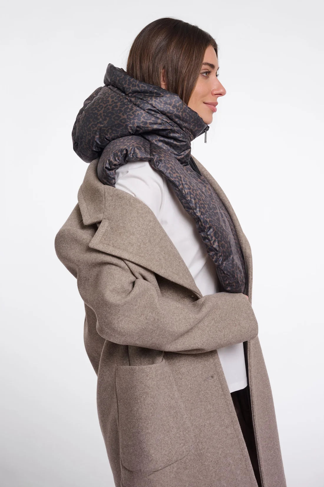 Rino & Pelle Tabita Hood Collar - Small Leopard