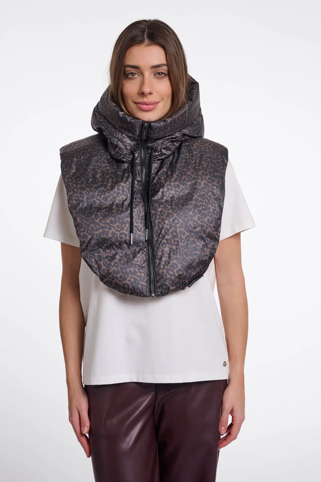 Rino & Pelle Tabita Hood Collar - Small Leopard