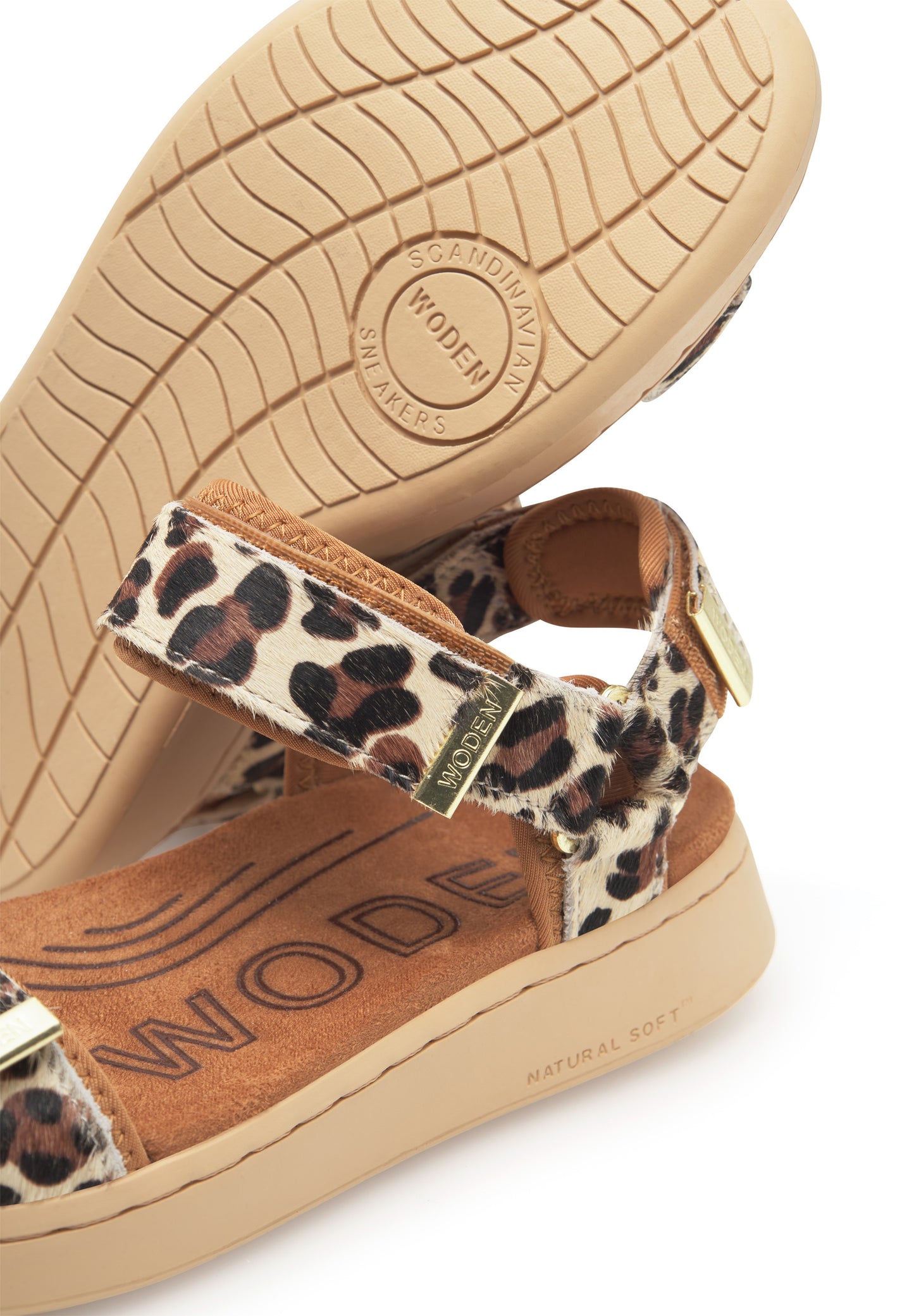 Woden Line sandals - Leo/tan