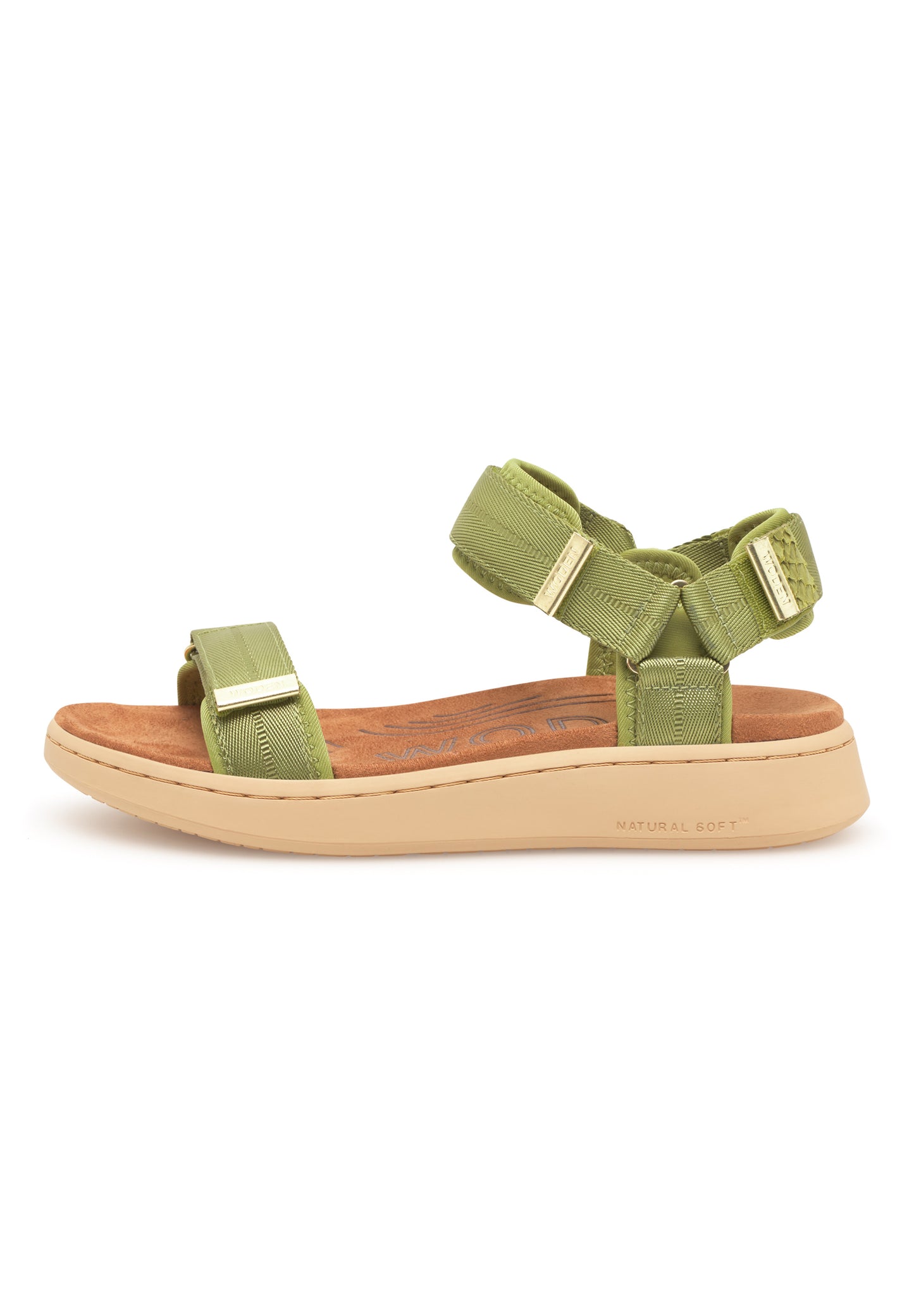 Woden Line sandals - bambus green