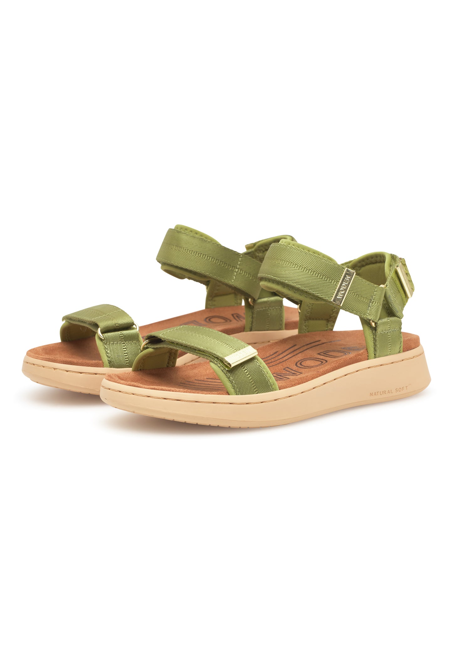 Woden Line sandals - bambus green