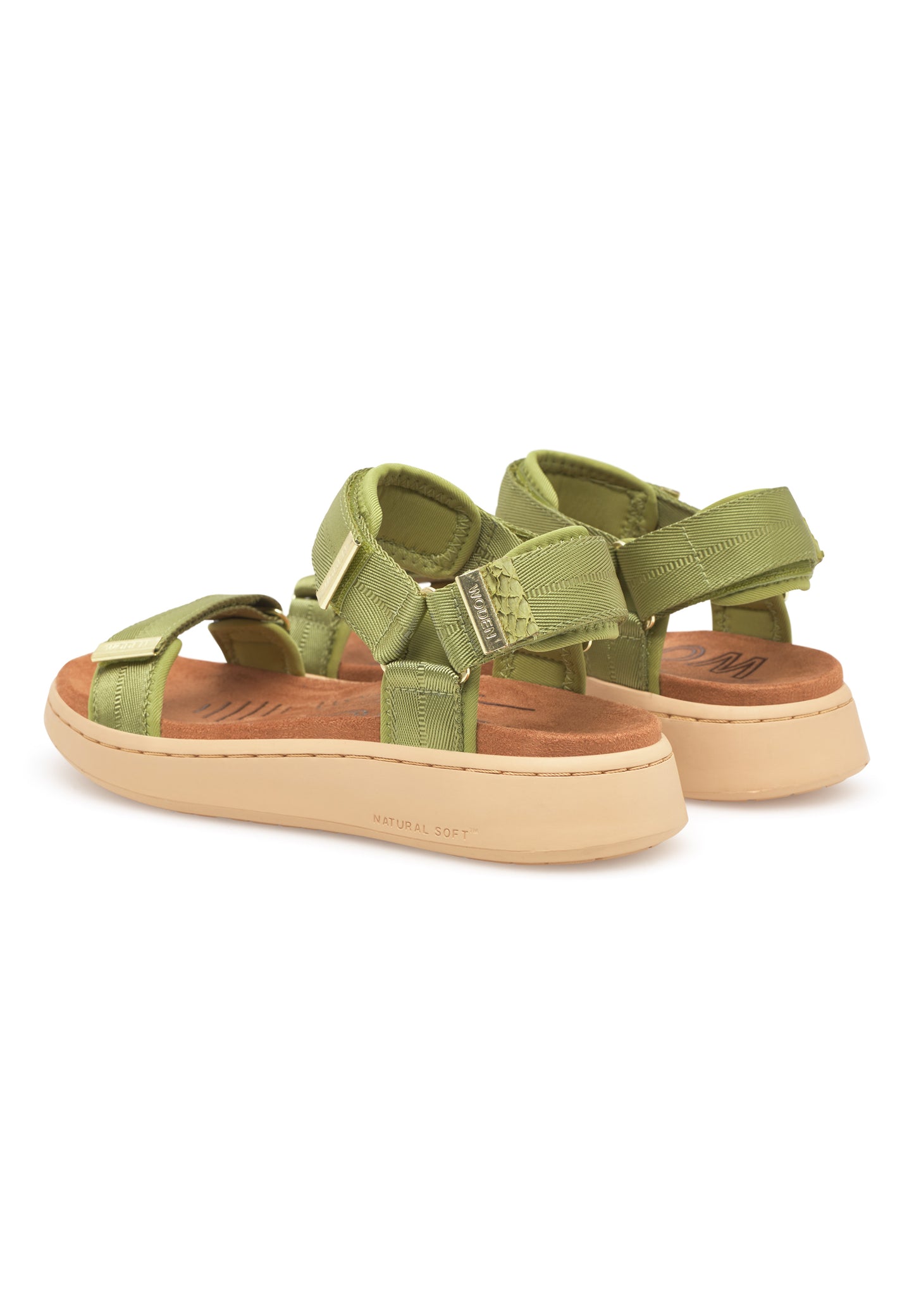 Woden Line sandals - bambus green
