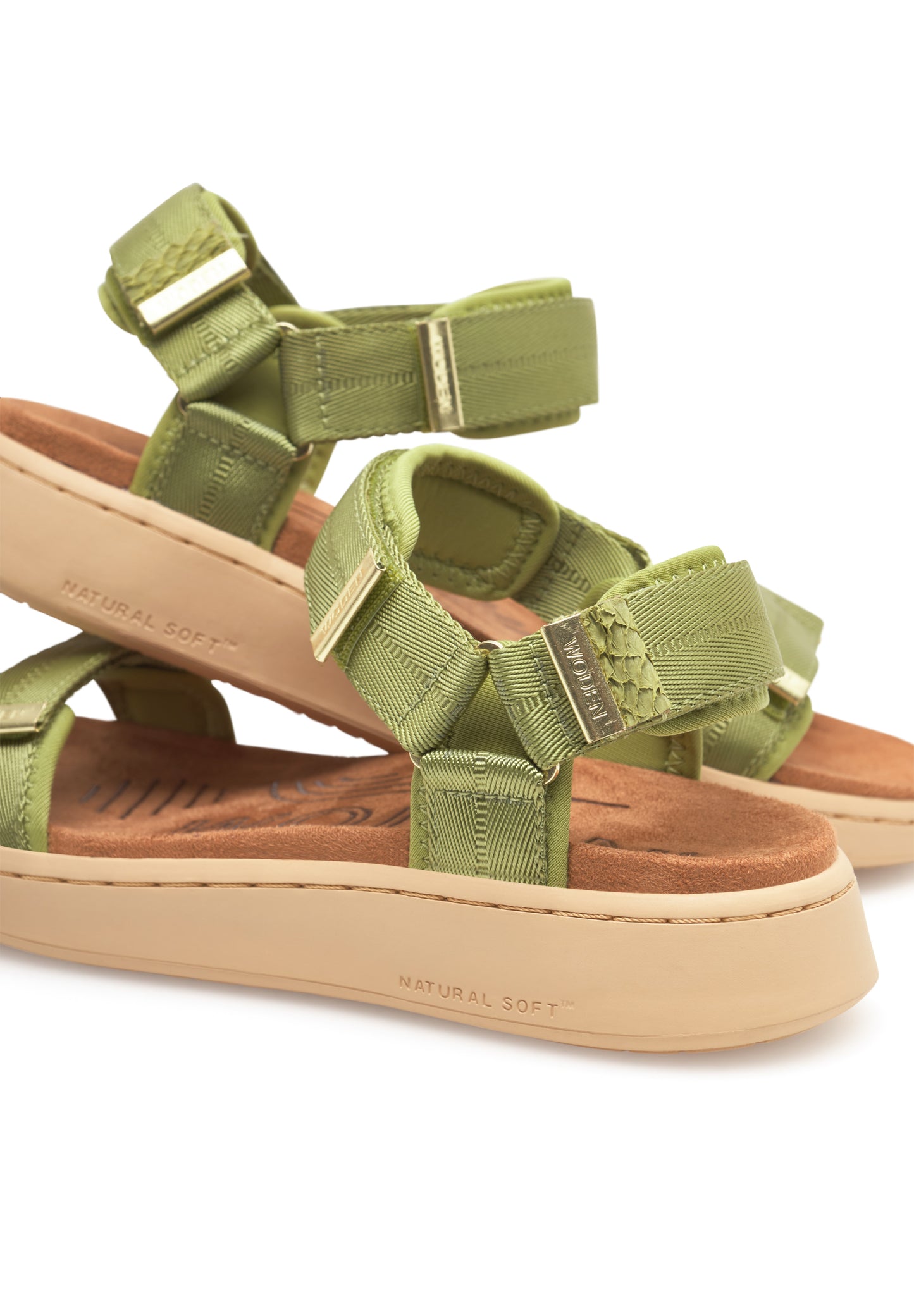 Woden Line sandals - bambus green