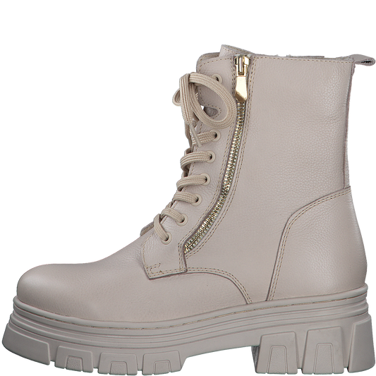 Marco Tozzi Lace-up Boots - cream