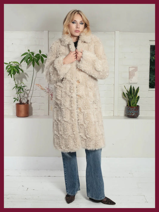 Nooki Rowena Shaggy Jacket - Cream