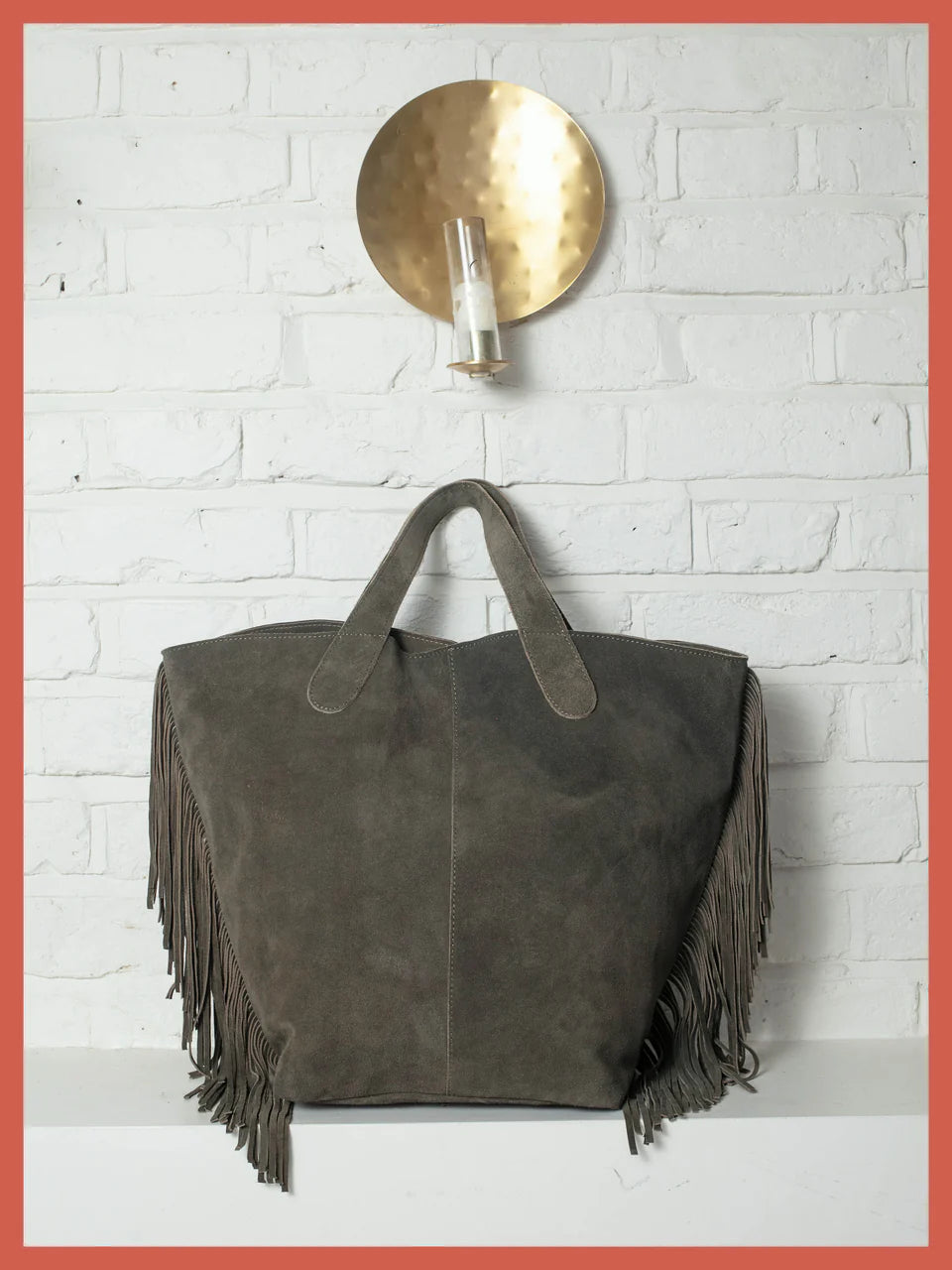 Nooki Vancouver Suede Tote - Olive